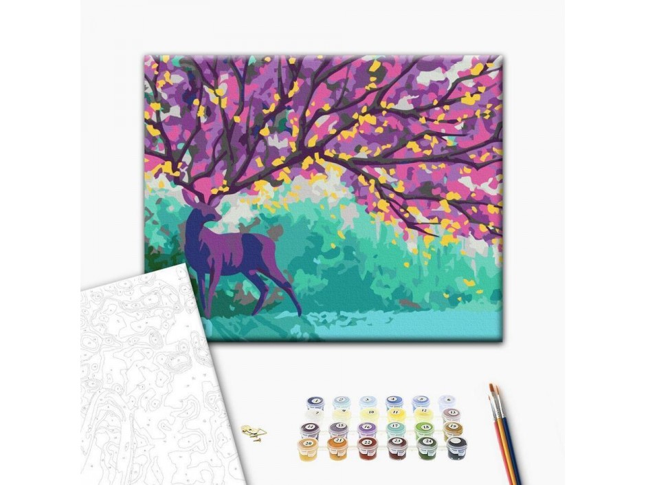 Tableau à peindre par soi-même - Purple Deer