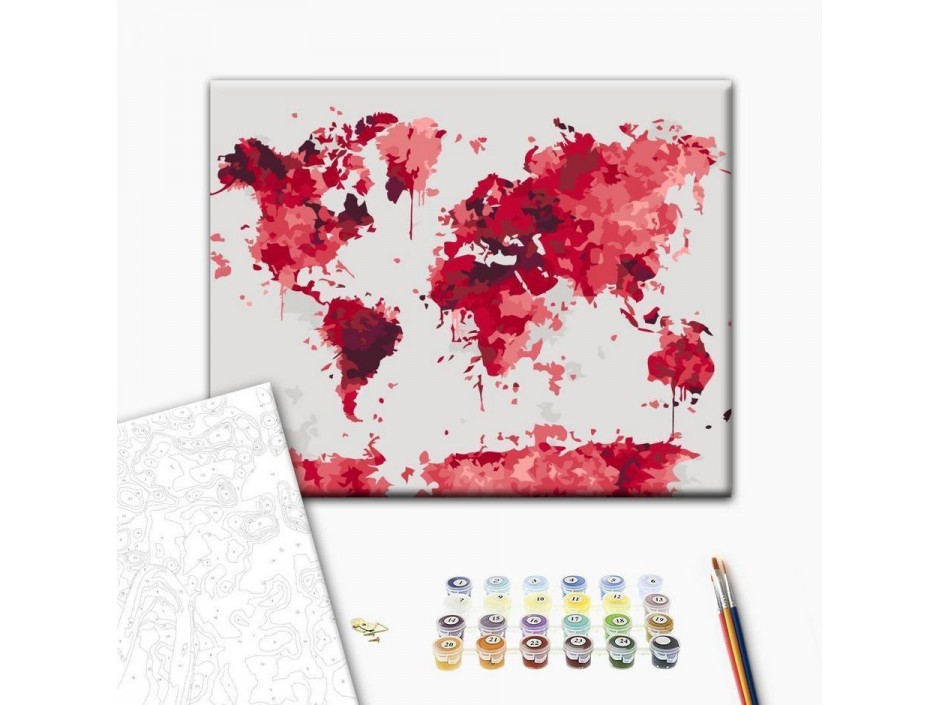 Tableau à peindre par soi-même - Watercolor Map