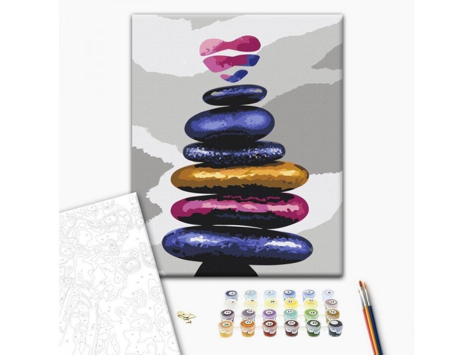 Tableau à peindre par soi-même - Colored Pebbles