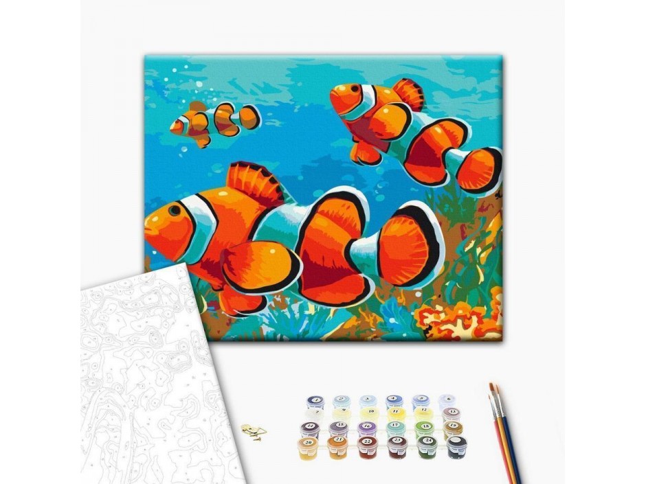 Tableau à peindre par soi-même - Gold Fishes