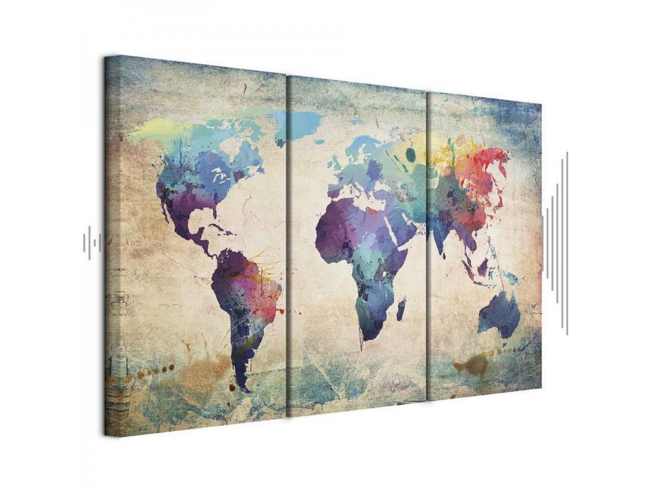 Tableau - Rainbow Map (triptych)