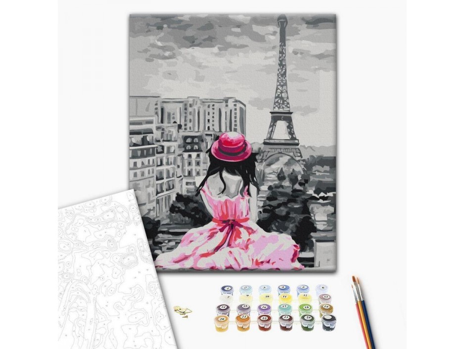 Tableau à peindre par soi-même - Paris - vue sur la Tour Eiffel