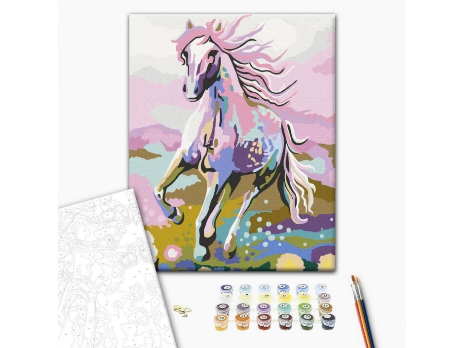 Tableau à peindre par soi-même - Cheval féerique