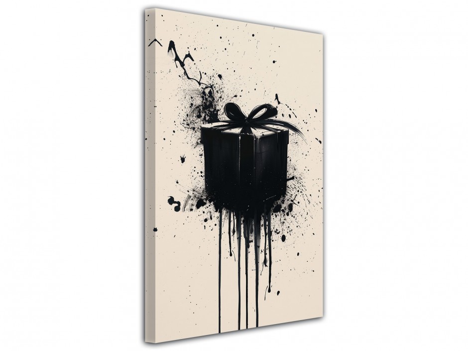 Tableau toile imprimée Cadeau Noir