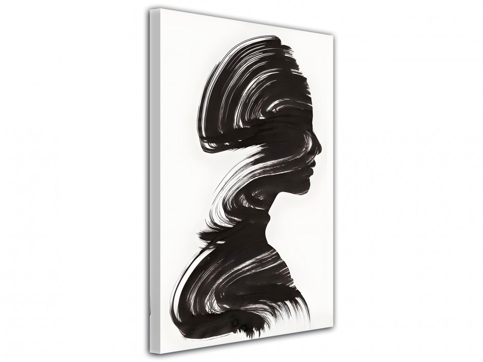 Tableau toile imprimée Profil Encre