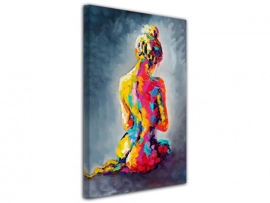 Tableau toile imprimée Silhouette Colorée