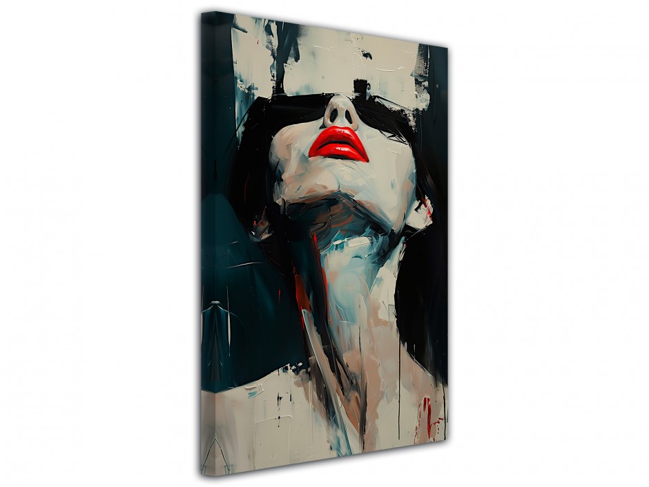 Tableau toile imprimée Lèvres Carmin