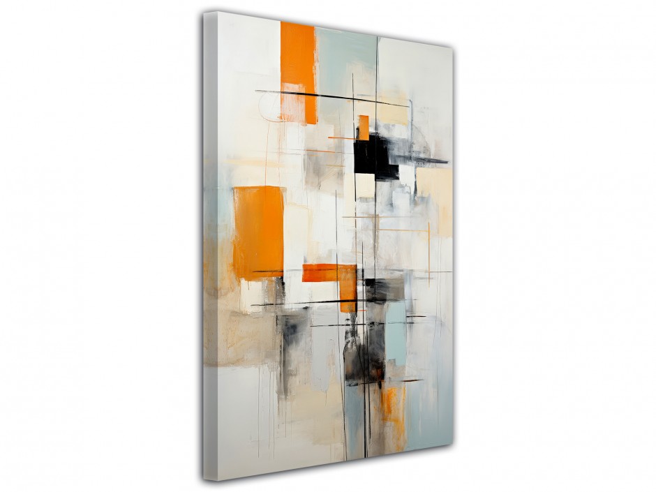 Tableau toile imprimée Géométrie Orange