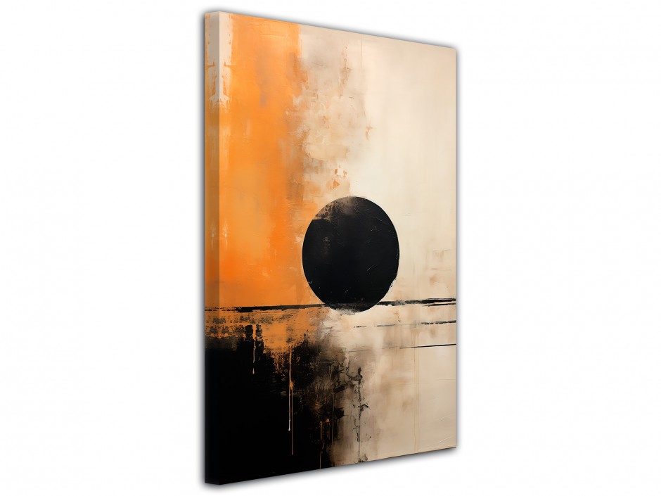 Tableau toile imprimée Cercle Noir