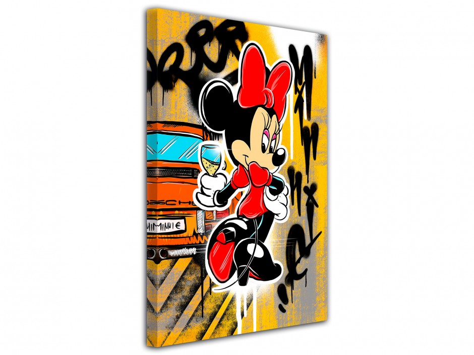 Tableau toile imprimée Minnie Pop Street