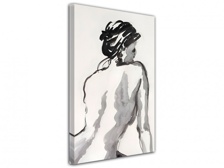 Tableau toile imprimée Féminité Encre Noire