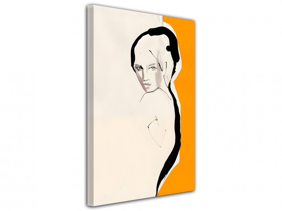 Tableau toile imprimée Portrait Orange