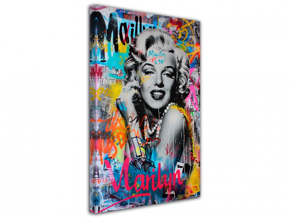 Tableau toile imprimée Marilyn Graffiti