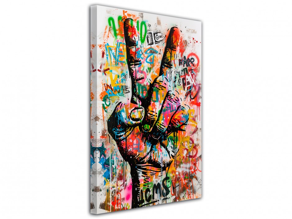 Tableau toile imprimée Peace & Love Street