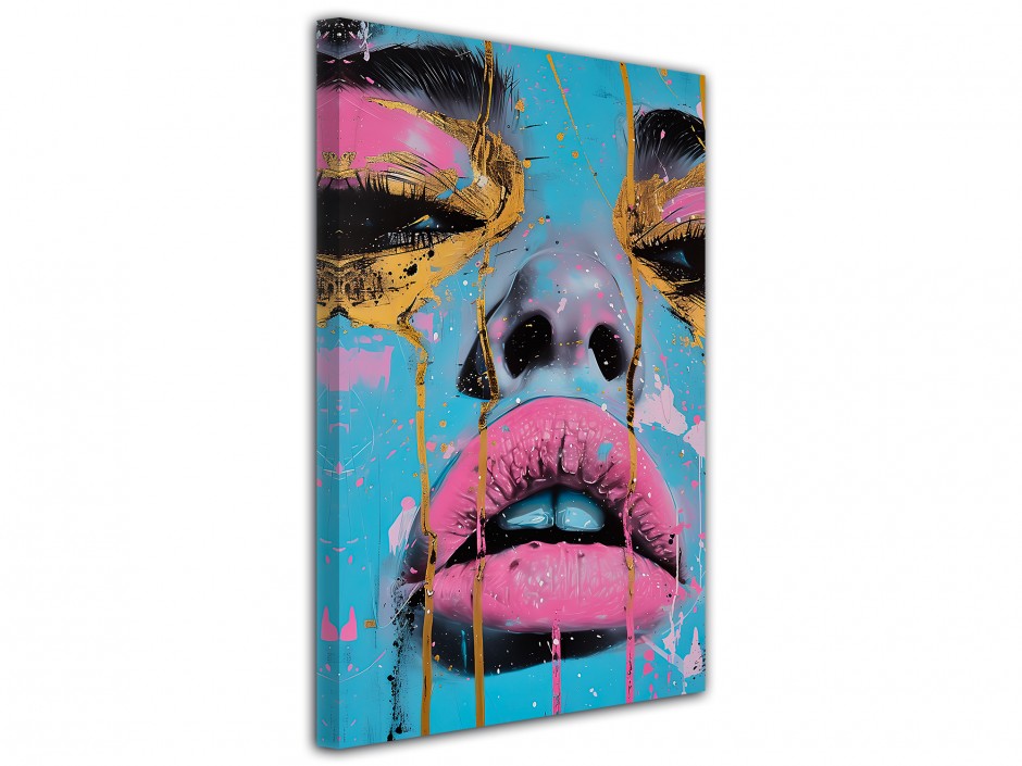 Tableau toile imprimée Blue Kiss