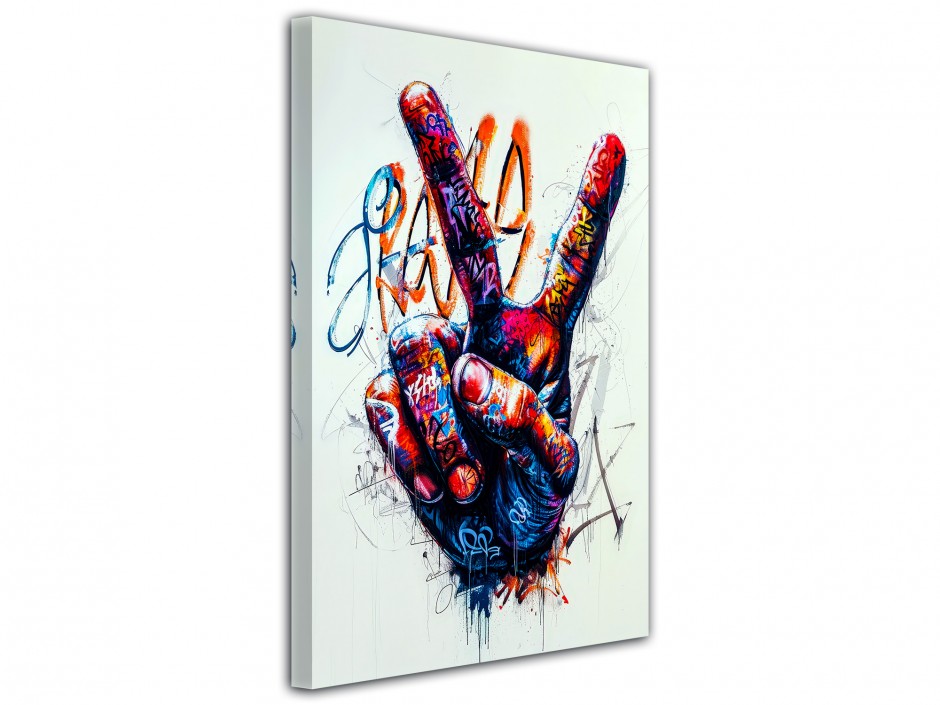 Tableau toile imprimée Peace Colors