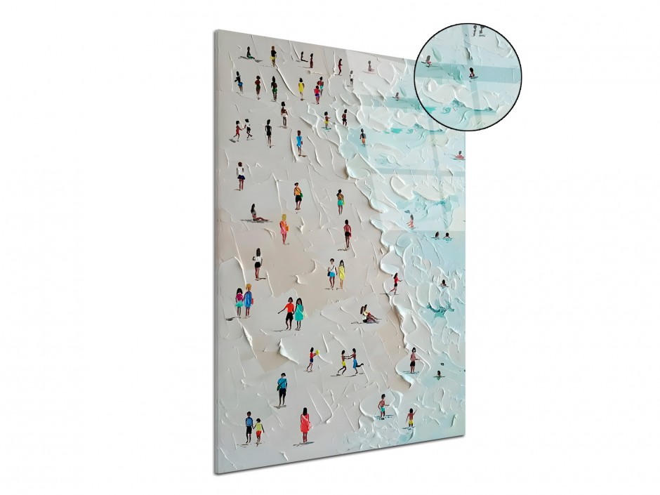 Tableau Plexiglas Plage en Mouvement