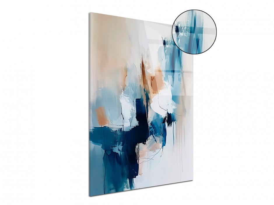 Tableau Plexiglas Abstraction Azur