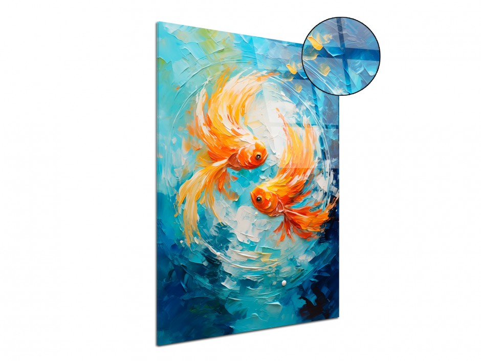 Tableau Plexiglas Duo de Poissons