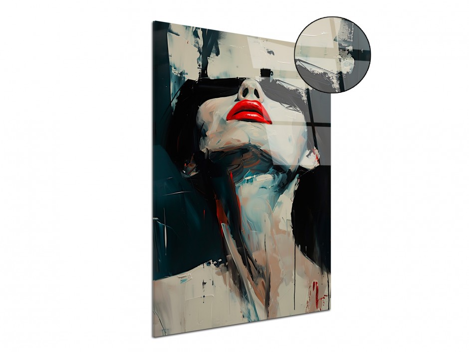 Tableau Plexiglas Lèvres Carmin