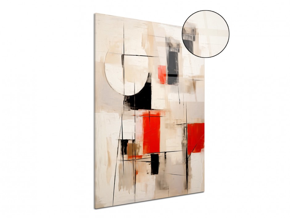 Tableau Plexiglas Structure Rouge