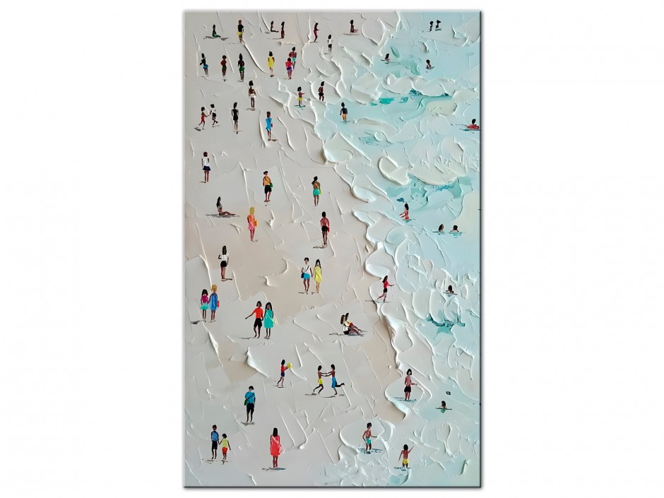 Tableau Aluminium Plage en Mouvement