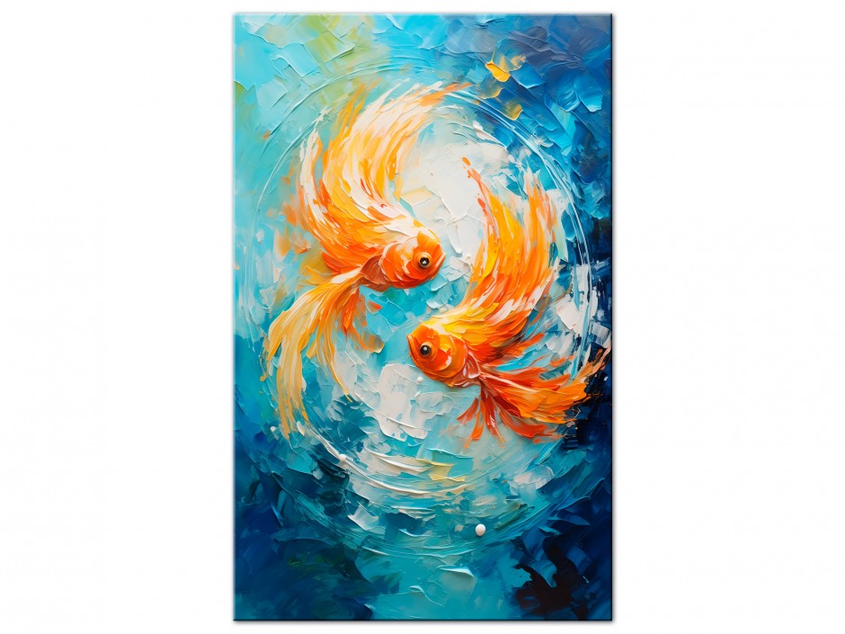 Tableau Aluminium Duo de Poissons