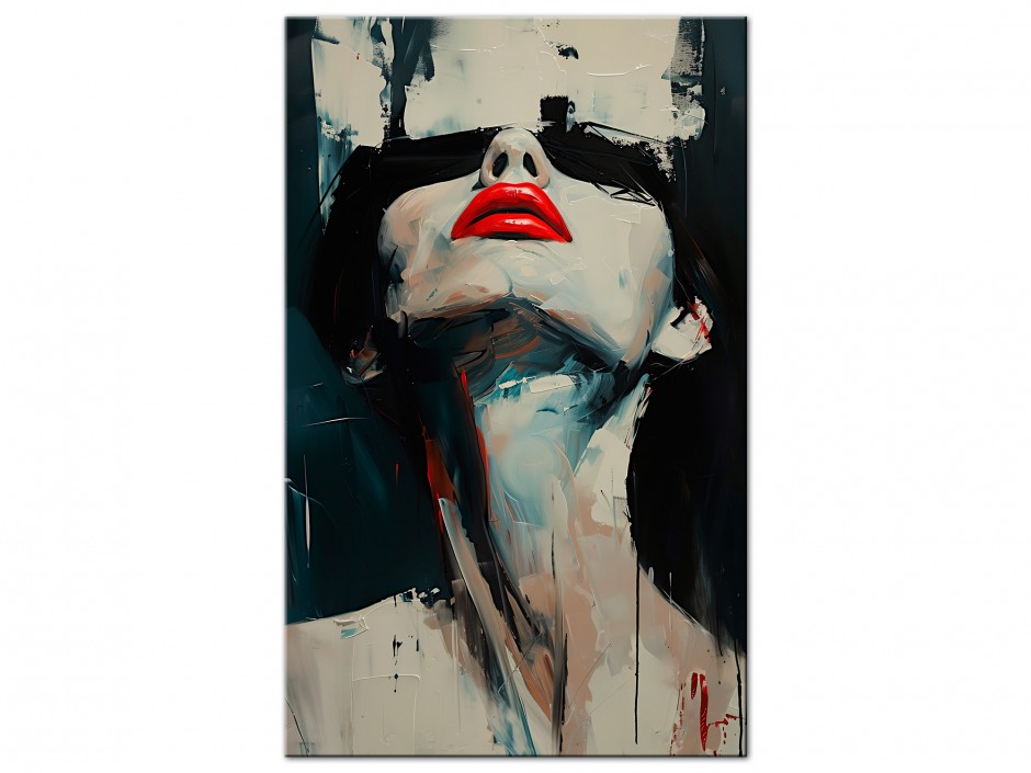 Tableau Aluminium Lèvres Carmin