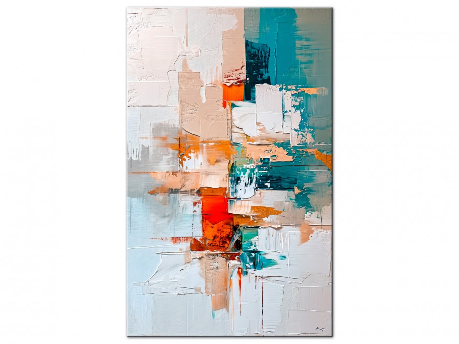 Tableau Aluminium Abstraction Équilibre