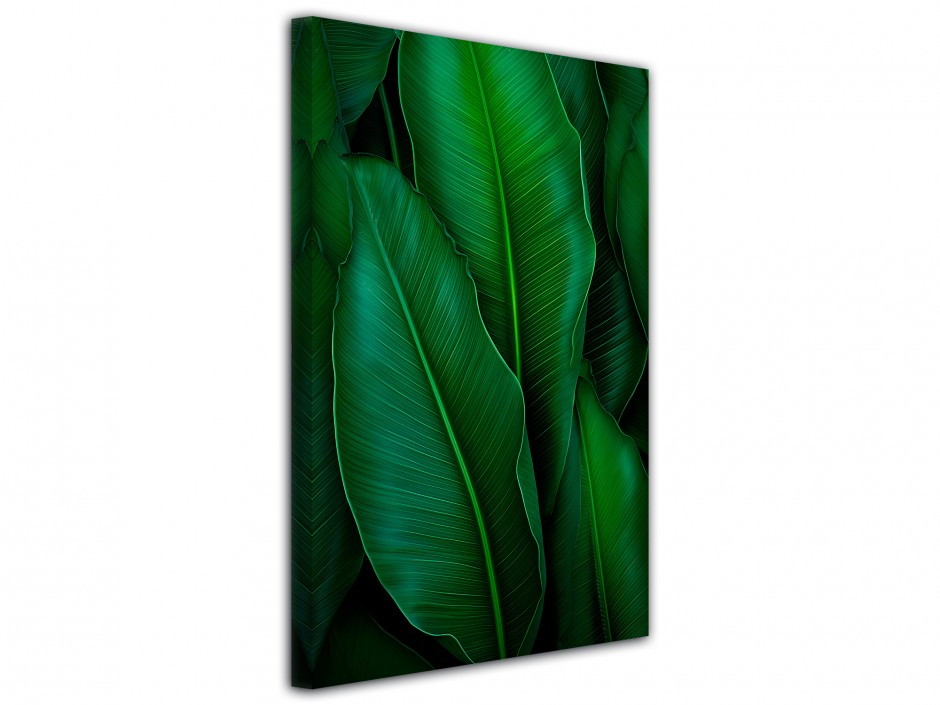 Tableau toile imprimée Palmes Or Noir Iconiques