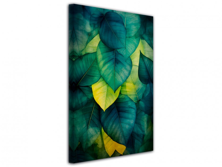 Tableau toile imprimée Feuillage Émeraude