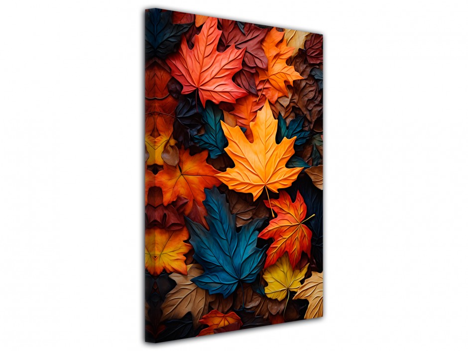Tableau toile imprimée Érables Multicolores