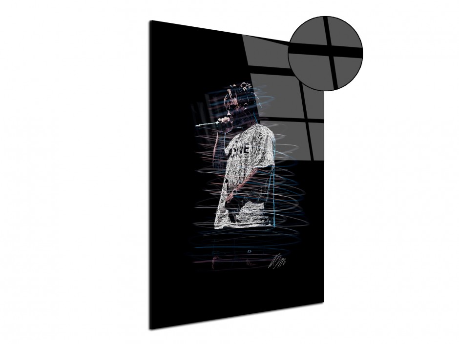 Tableau Plexiglas Chanteur en scène