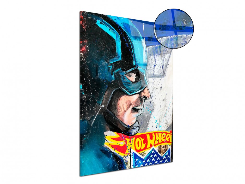 Tableau Plexiglas Captain America Pop Art