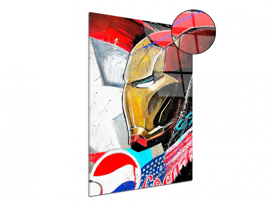 Tableau Plexiglas Iron Man Pop Art