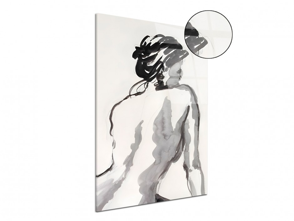 Tableau Plexiglas Féminité Encre Noire
