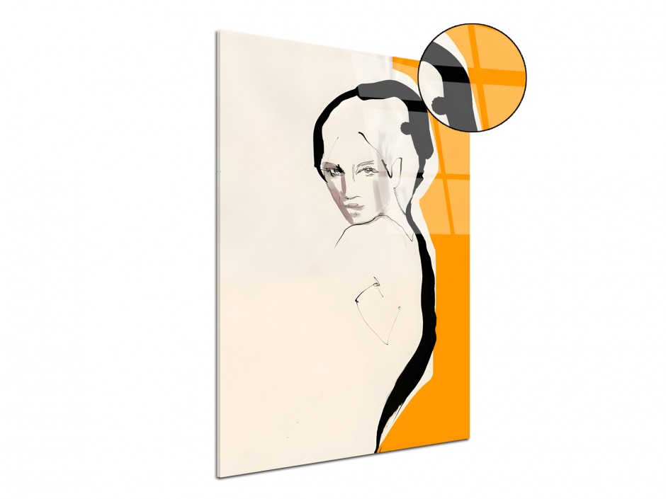 Tableau Plexiglas Portrait Orange