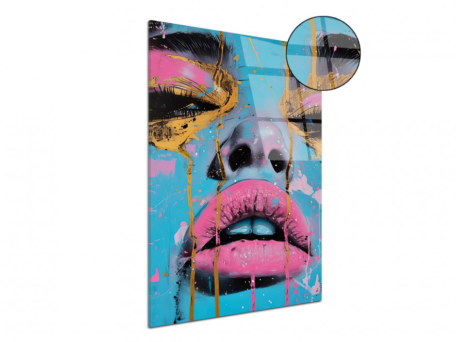 Tableau Plexiglas Blue Kiss