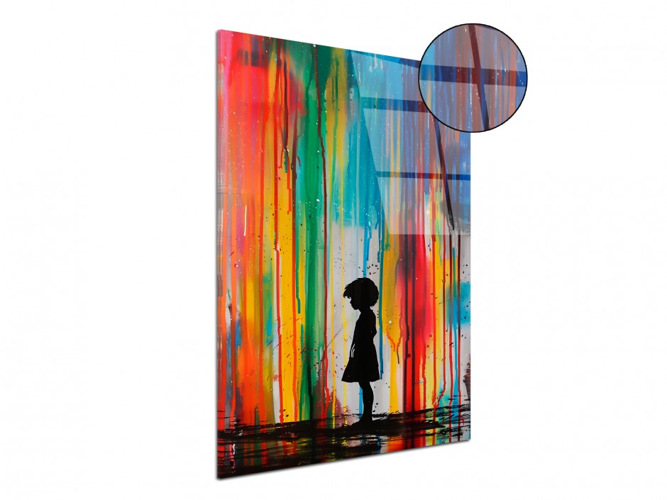 Tableau Plexiglas Rain Girl
