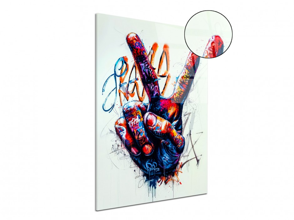 Tableau Plexiglas Peace Colors