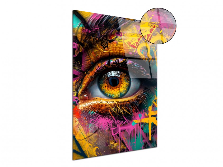 Tableau Plexiglas Eye Graffiti