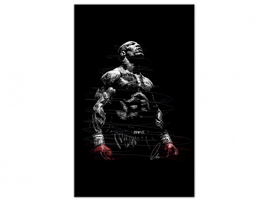 Tableau Aluminium Boxeur légendaire