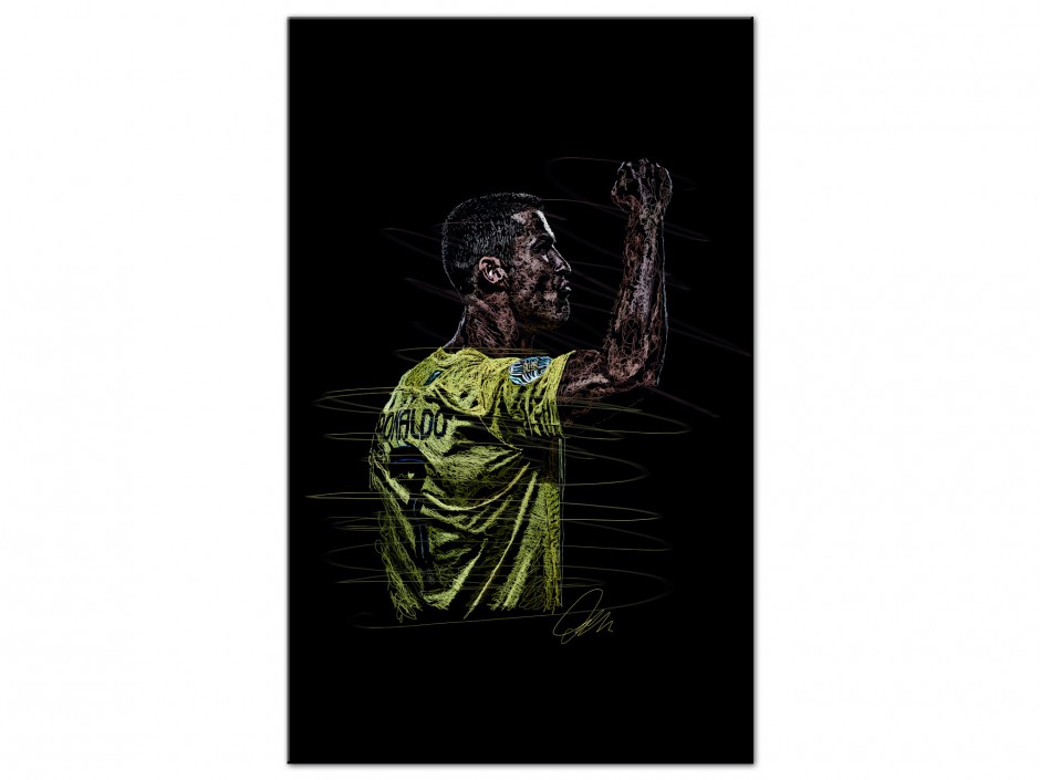 Tableau Aluminium Champion en jaune