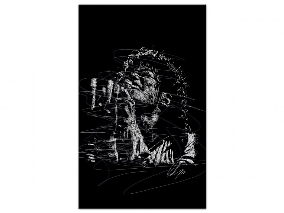 Tableau Aluminium Musicien inspiré