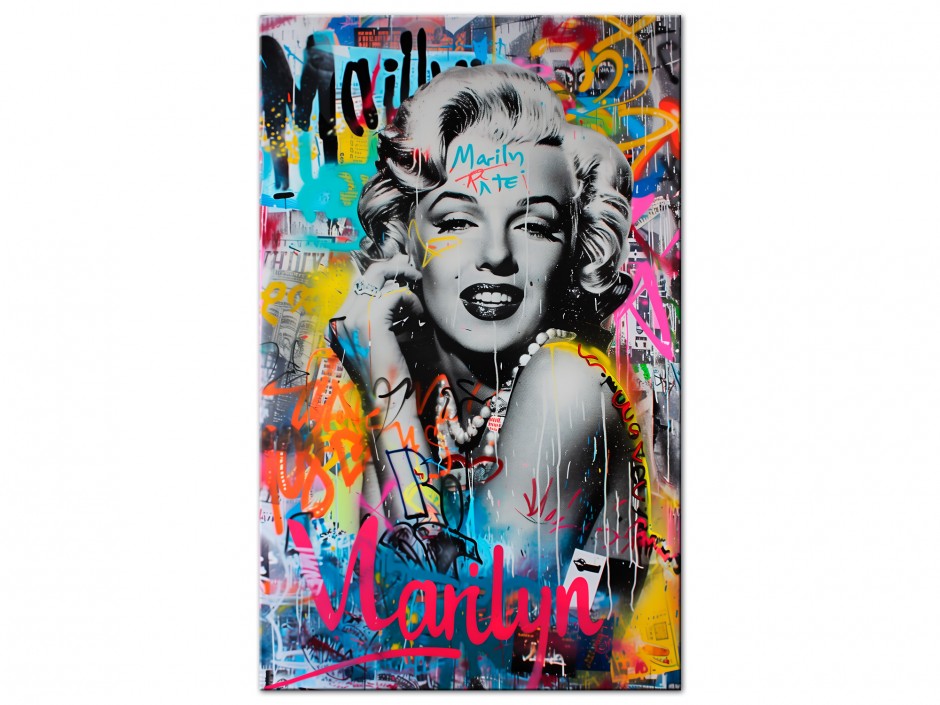 Tableau Aluminium Marilyn Graffiti