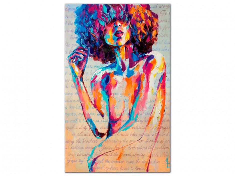 Tableau Aluminium Femme Colorée