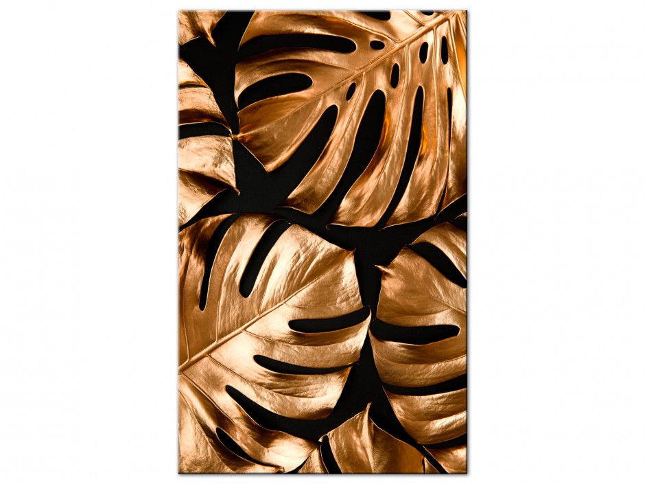 Tableau Aluminium Monstera Cuivré Opulent