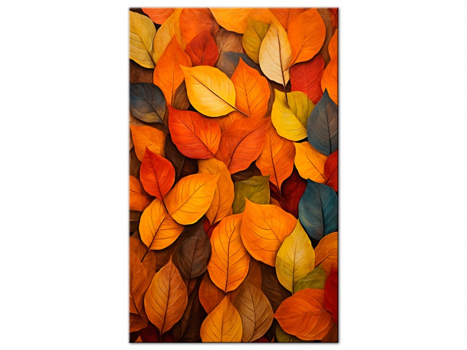 Tableau Aluminium Feuilles d’Automne