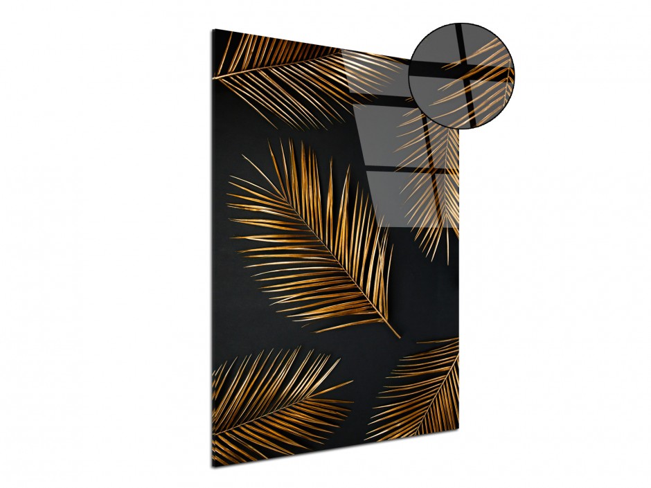Tableau Plexiglas Feuille Dorée IX