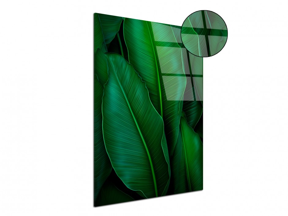 Tableau Plexiglas Palmes Or Noir Iconiques